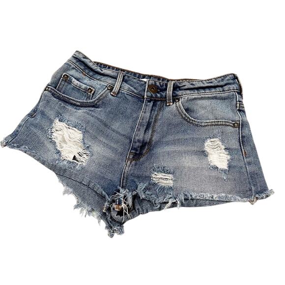 Bullhead High Rise Distressed Shorts sz 5 Jean Shorts - Picture 1 of 5